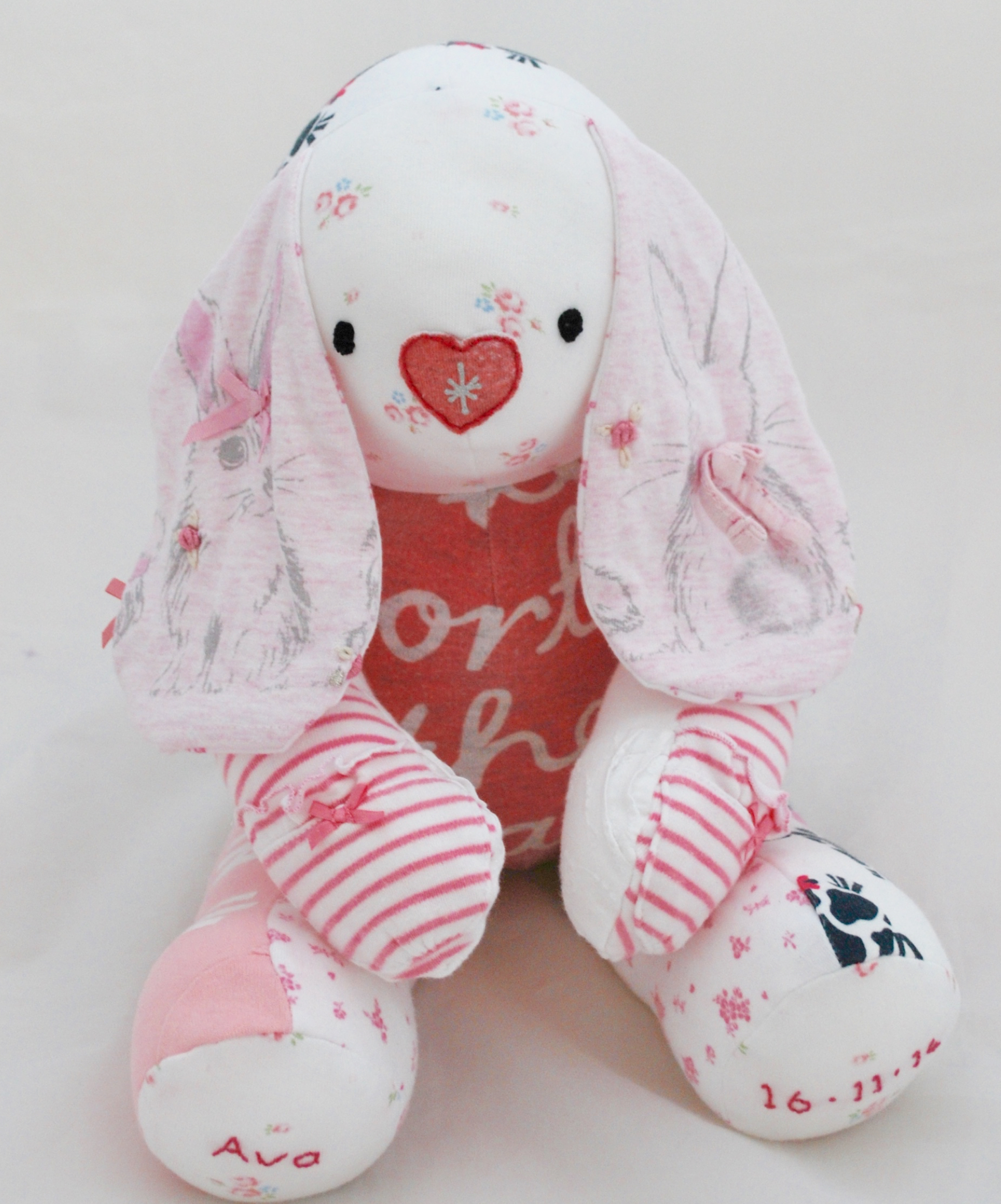 stuffed animal from baby clothes